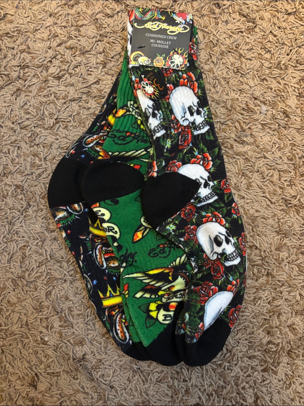 3 Pair Ed Hardy Crew Socks
